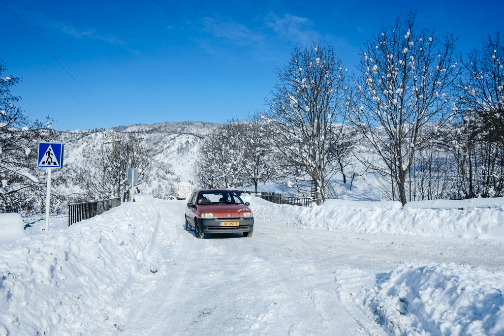 Akhaltsikhe georgia - deep in snow