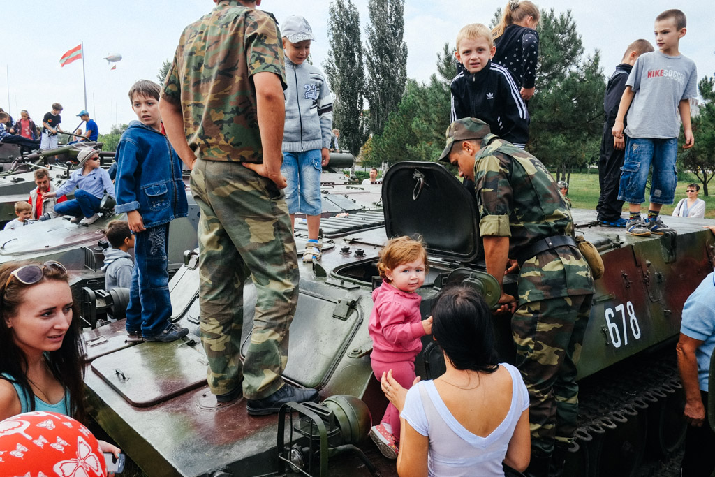 There are children in there. Tiraspol, Transnistria.