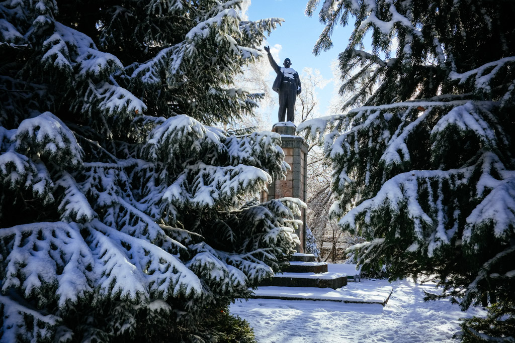 Lenin statue Bishkek Kyrgyzstan