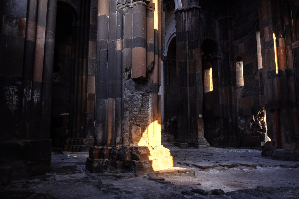 abandoned building in city of ani