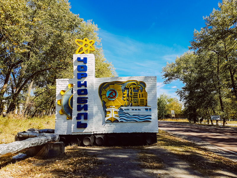 chernobyl entrance sign