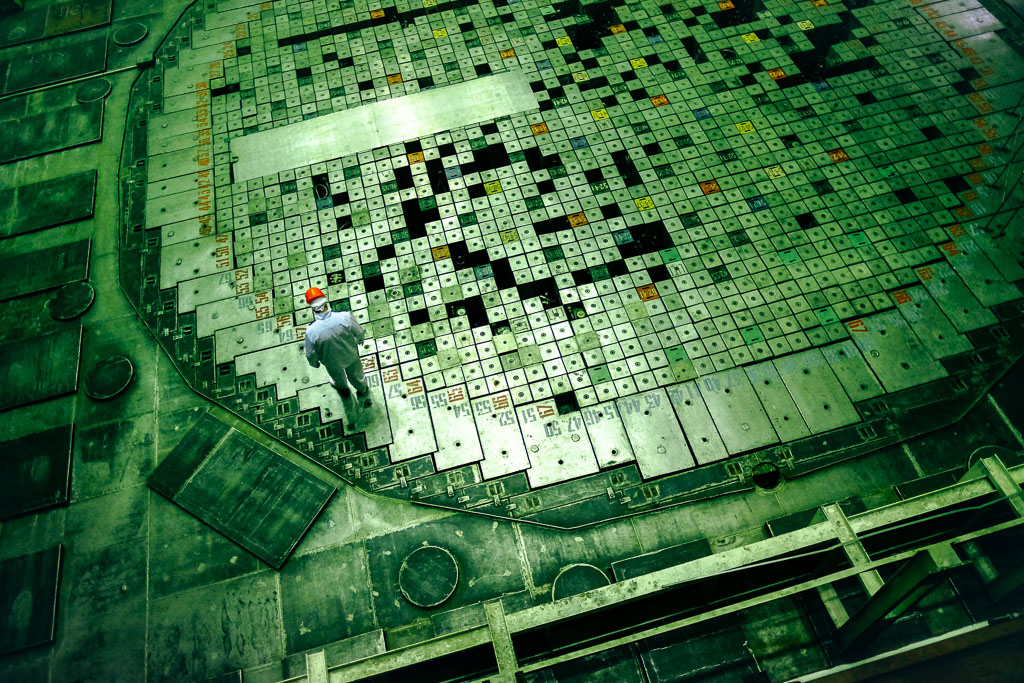 inside chernobyl reactor core