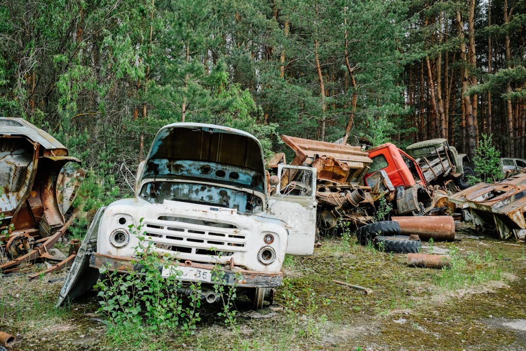 chernobyl truck graveyard