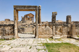 Tour of roman city Dougga in Tunisia