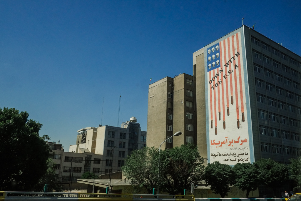 down with USA propaganda art tehran iran