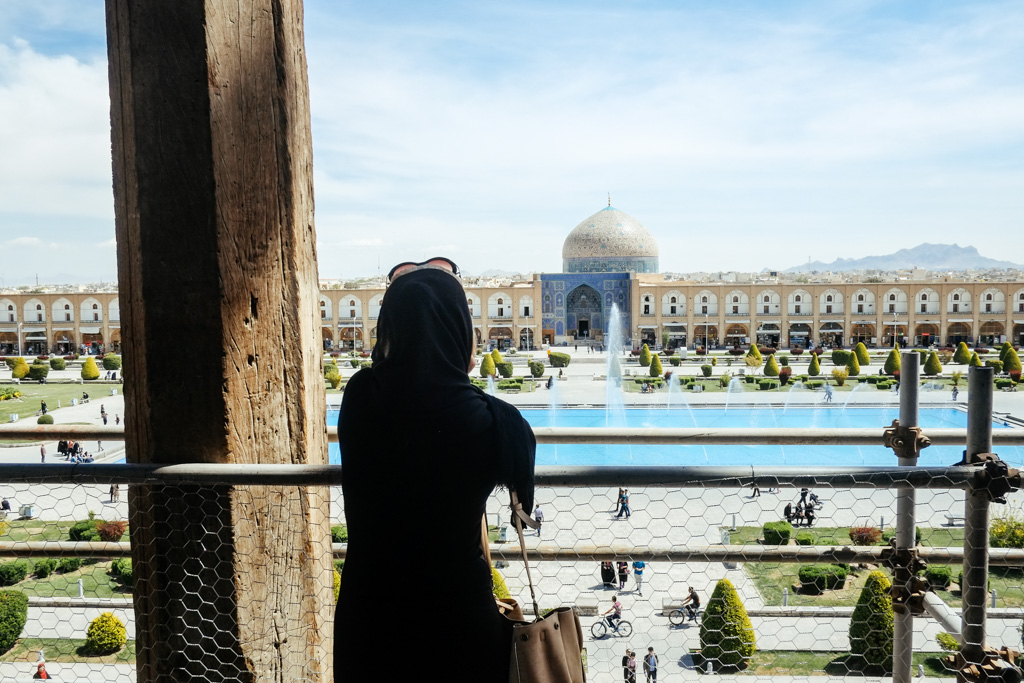 View from Ali Qapu palace, Esfahan, Iran.