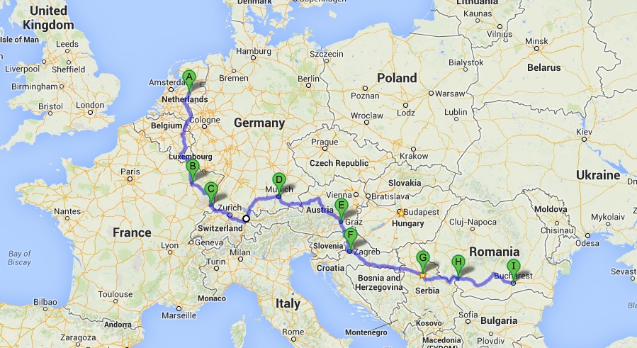 road trip through europe cost