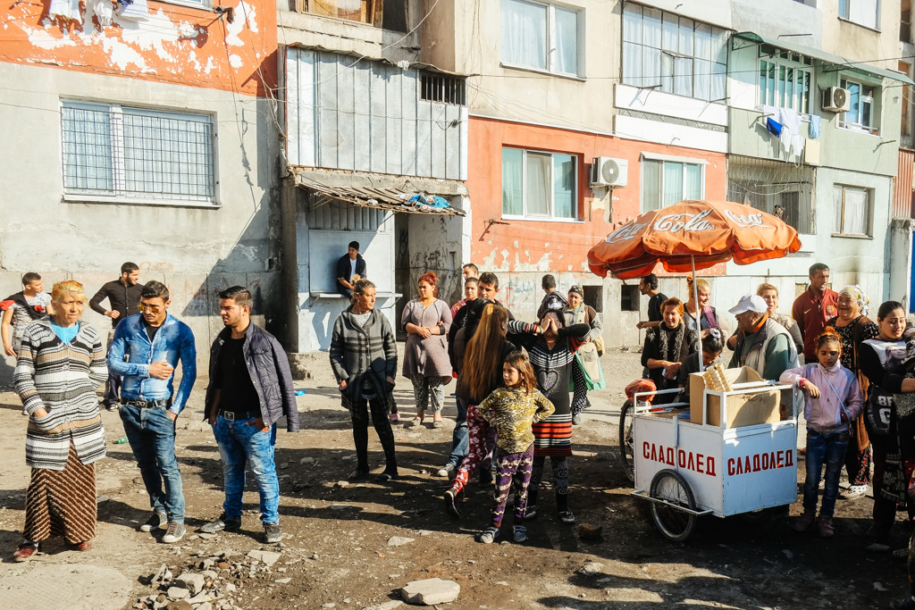 Ice-cream man, Stolipinovo, Bulgaria.