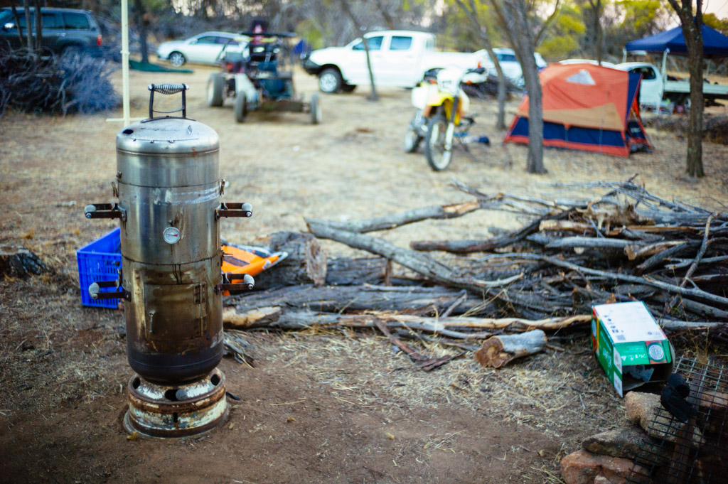 Home made slow-cooking BBQ. 