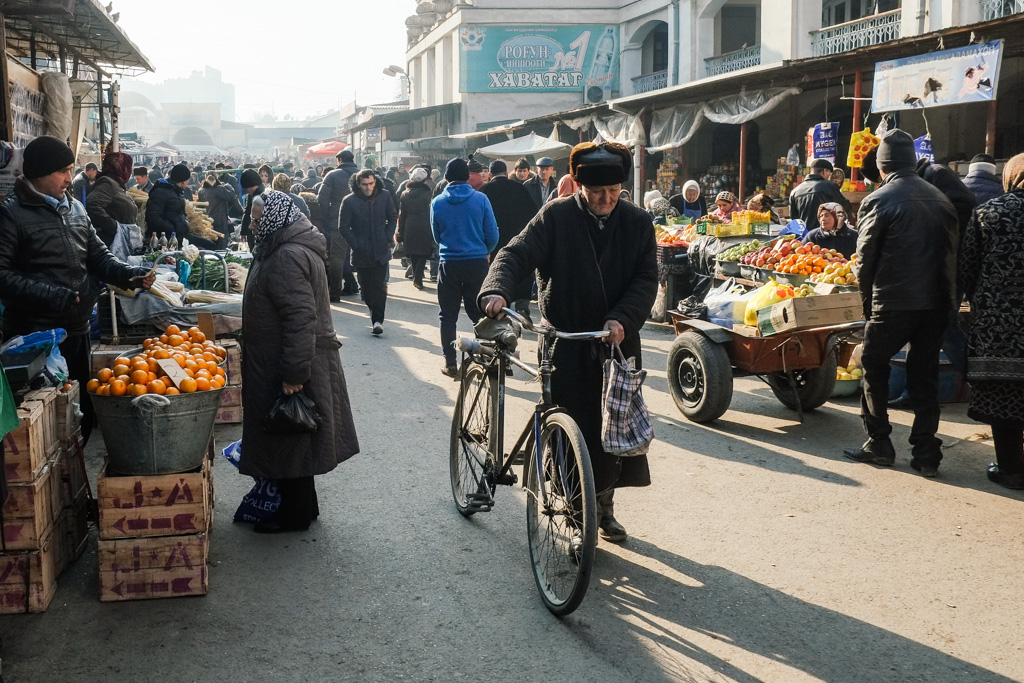 Khujand is a really busy small city.