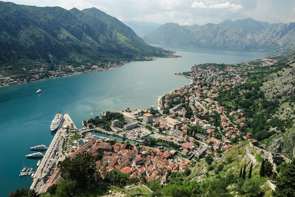 kotor montenegro - looking down