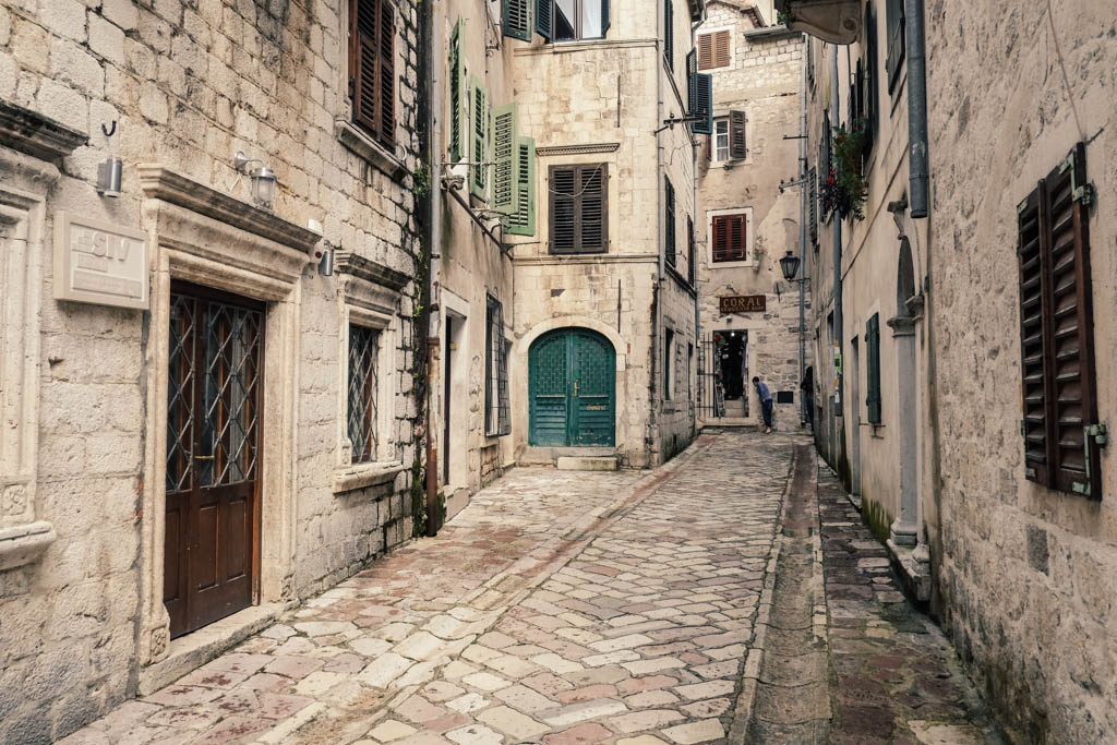 kotor montenegro - old town streets