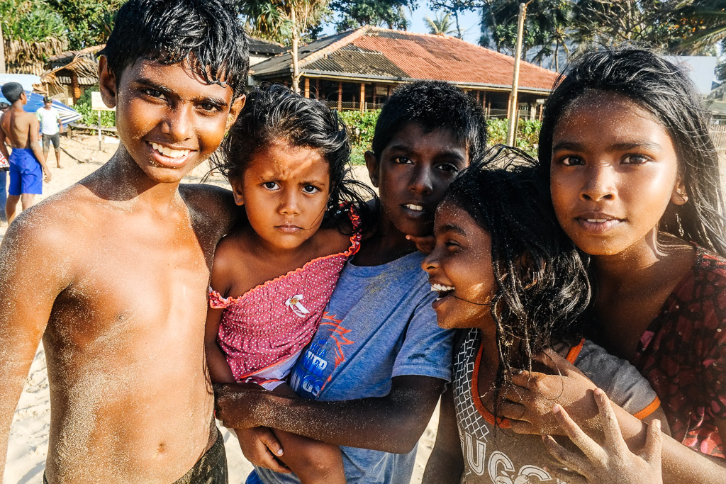 Beach kids, Mount Lavinia, Sri Lanka