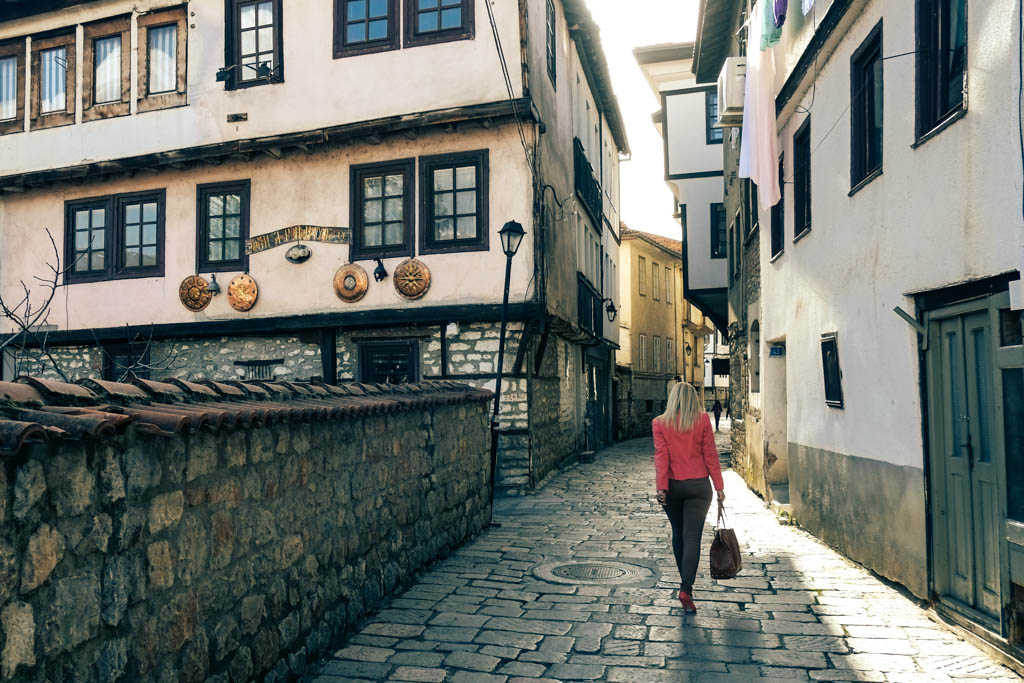 Ohrid Macedonia. Beautiful lady.