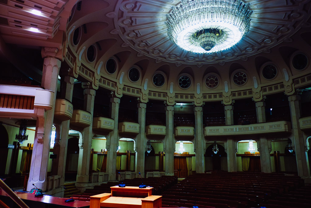 palace of parliament interior communist architecture of Romania