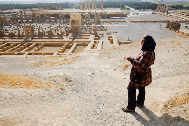 A lone tourist at Persepolis Iran