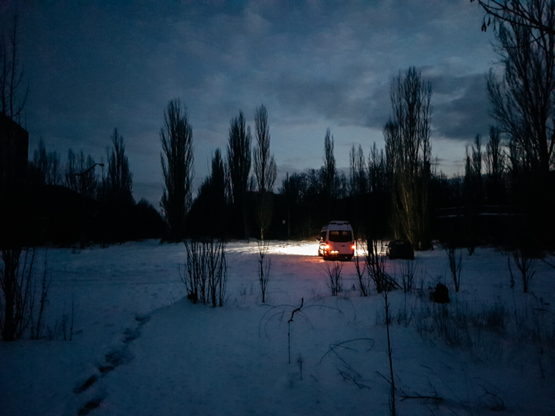 pripyat at night chernobyl