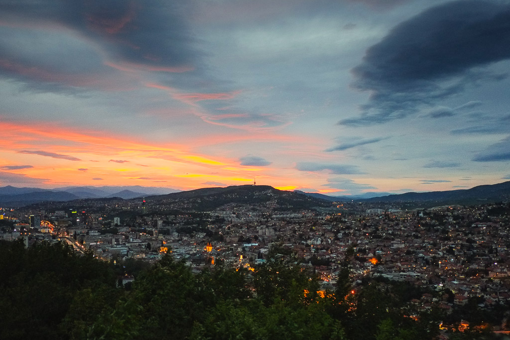 sunset sarajevo