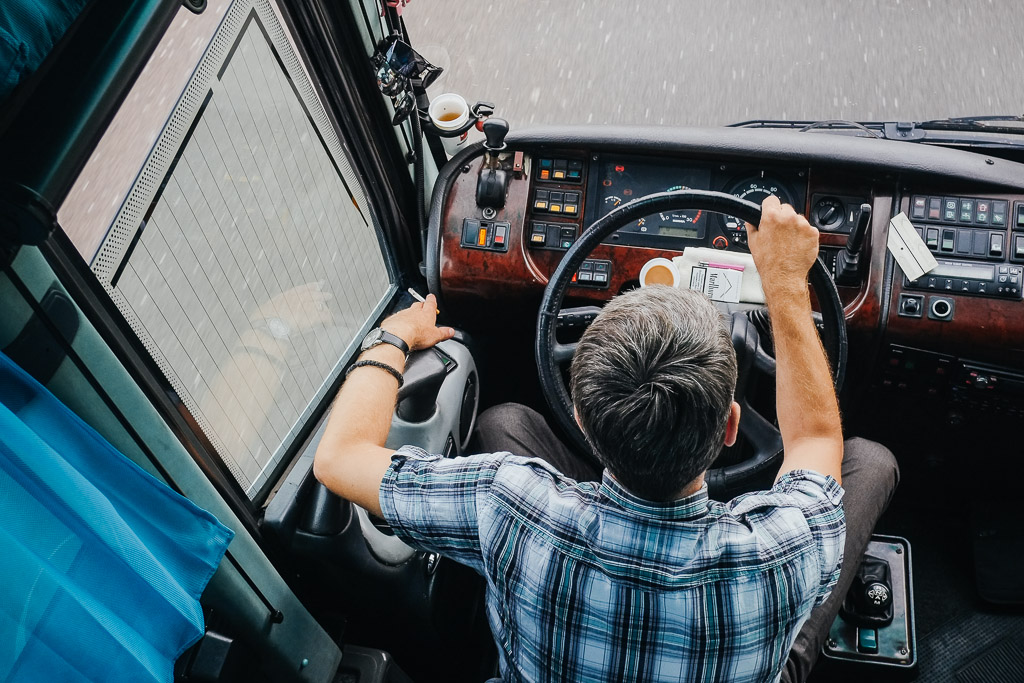 smoking serbian bus driver