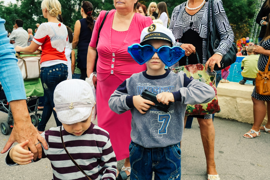 Kids with guns. Tiraspol, Transnistria.