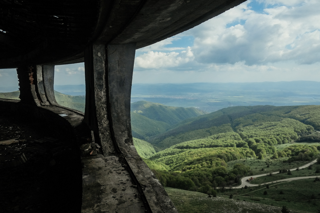 view from buzludzha bulgaria