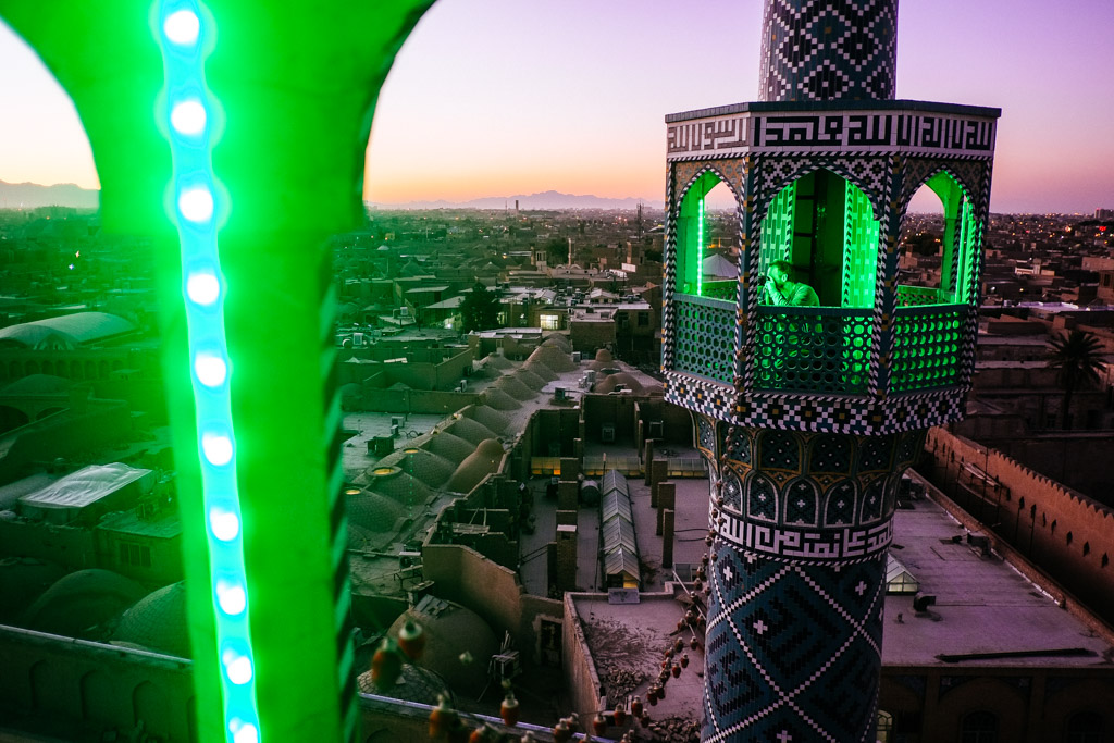 view minaret yazd