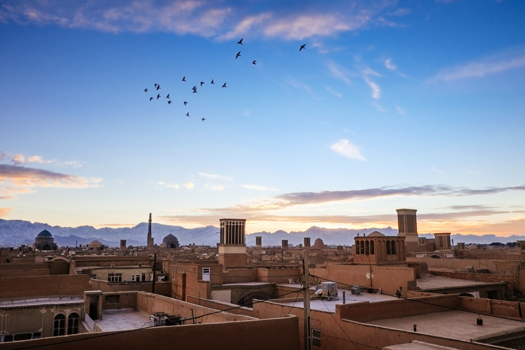 yazd sunset iran